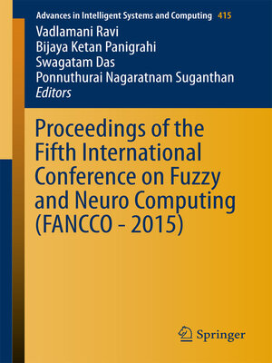 cover image of Proceedings of the Fifth International Conference on Fuzzy and Neuro Computing (FANCCO--2015)